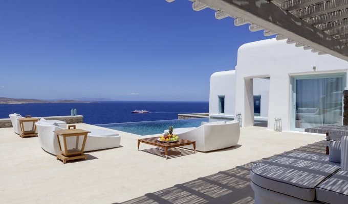 Grece Location Villa Mykonos vue mer avec piscine privée