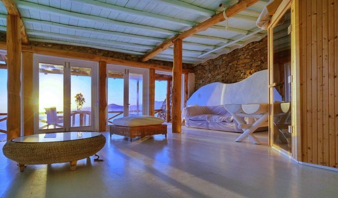 Grece Location villa Mykonos en front de mer avec piscine privée