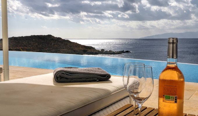 Grece Location Villa Mykonos vue mer avec piscine privée
