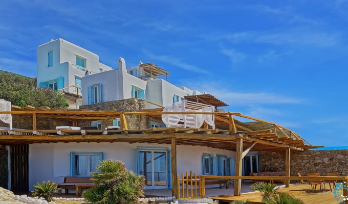 Location villa Mykonos  vue incroyable sur la mer Egée Grece