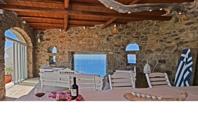 Grece Location Villa Mykonos avec piscine privée et vue mer