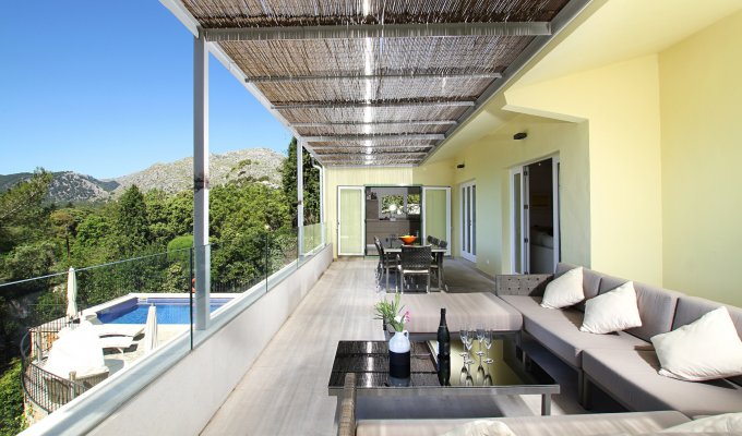 Location villa de luxe à Majorque avec piscine privée chauffée et vue sur la montagne à Pollensa (Îles Baléares)