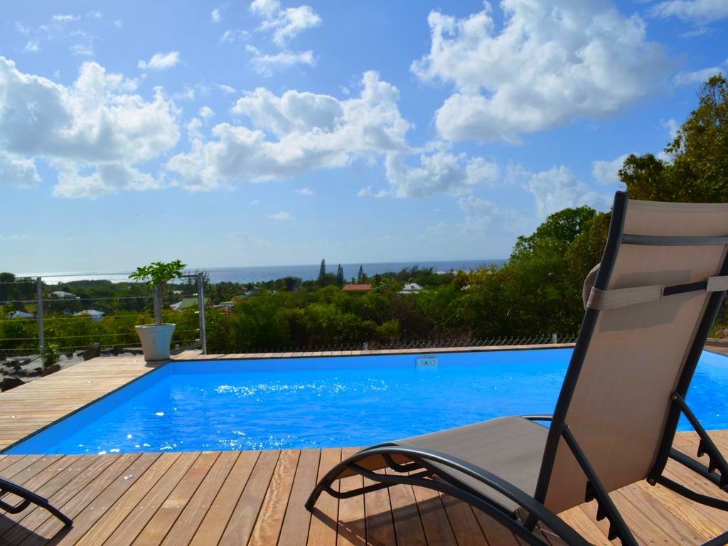 Location villa saint francois avec vue mer avec piscine