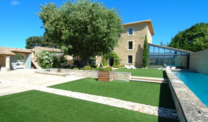 Provence location villa luxe Luberon avec piscine privee chauffee à Gordes