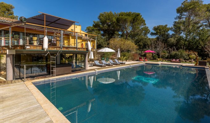 Aix en Provence location villa luxe Provence avec piscine privee chauffee sauna