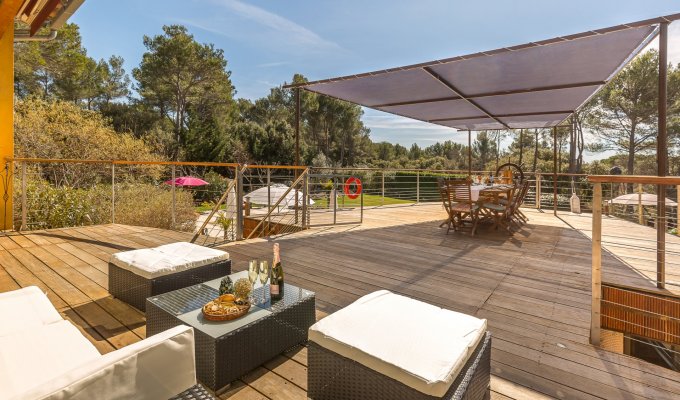 Aix en Provence location villa luxe Provence avec piscine privee chauffee sauna