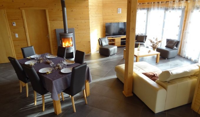 Location Chalet Luxe Serre Poncon piscine privee chauffee balneo vue lac