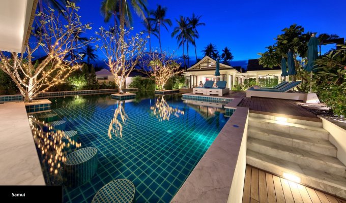 Thailande Location Vacances Villa Koh Samui en bord de mer avec piscine privée et accès à la plage