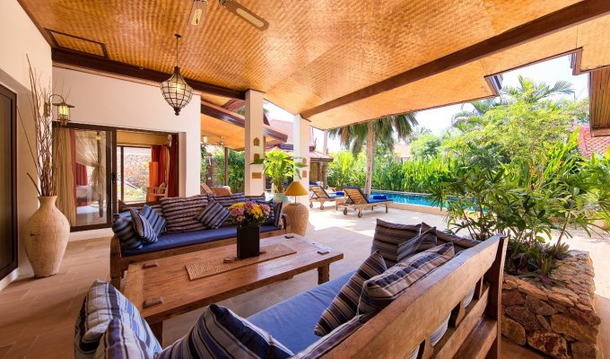 Thailande Location Villa Koh Samui en bord de mer avec piscine privée et Personnel