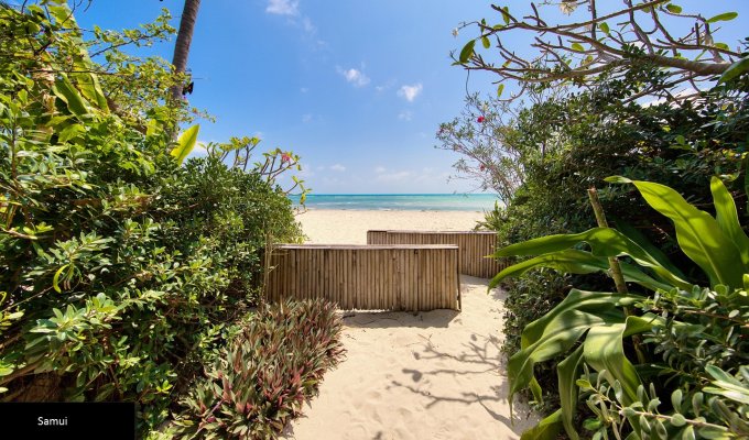 Thailande Location Villa Koh Samui en bord de mer avec piscine privée et Personnel