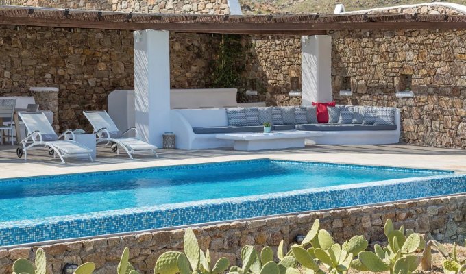 Grece Location Villa Mykonos piscine privée vue mer proche de la plage