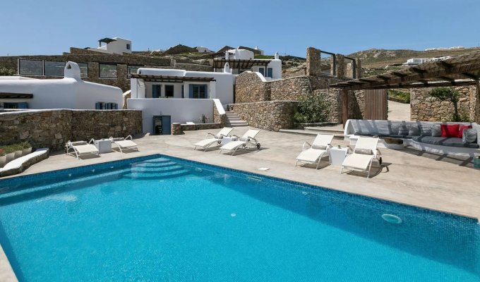 Grece Location Villa Mykonos piscine privée vue mer proche de la plage
