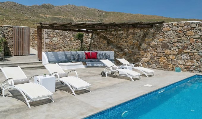 Grece Location Villa Mykonos piscine privée vue mer proche de la plage