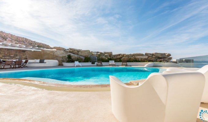 Location villa Mykonos  piscine privée vue mer Grece