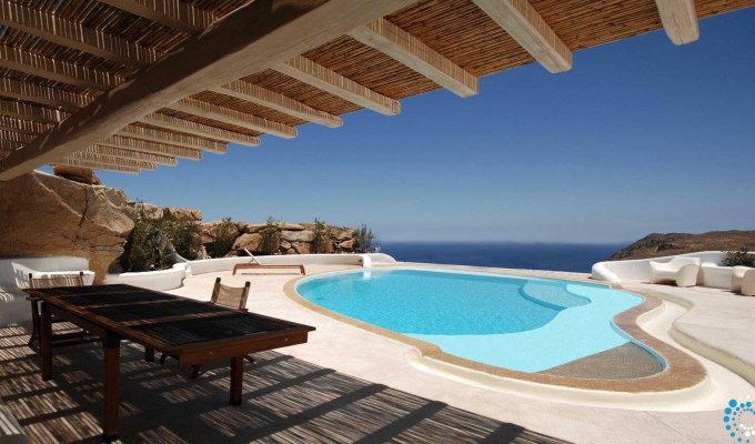 Location villa Mykonos  piscine privée vue mer Grece