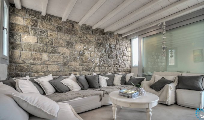 Location villa Mykonos  piscine privée vue mer Grece