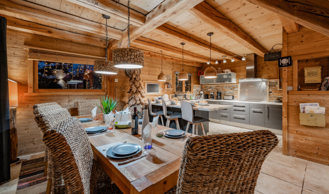 Location Chalet Luxe Serre Chevalier pied des pistes spa sauna services conciergerie