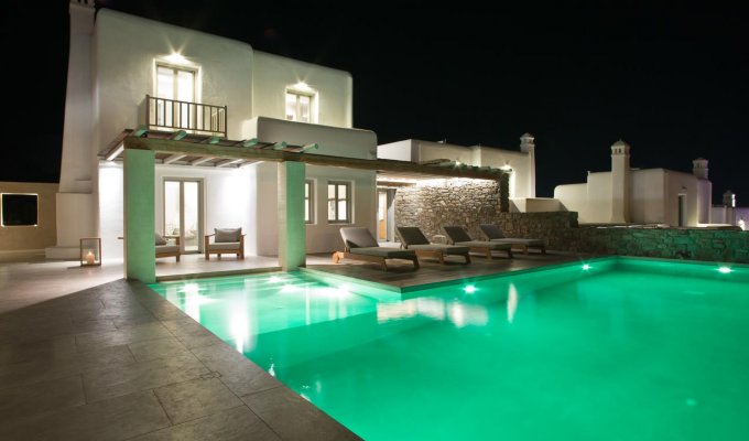 Location villa Mykonos  piscine privée vue mer Grece