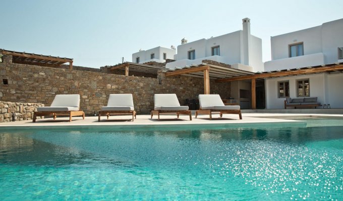 Location villa Mykonos  piscine privée vue mer Grece