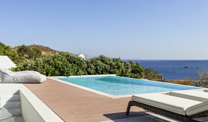 Grece Location Villa Mykonos vue mer avec piscine privée 