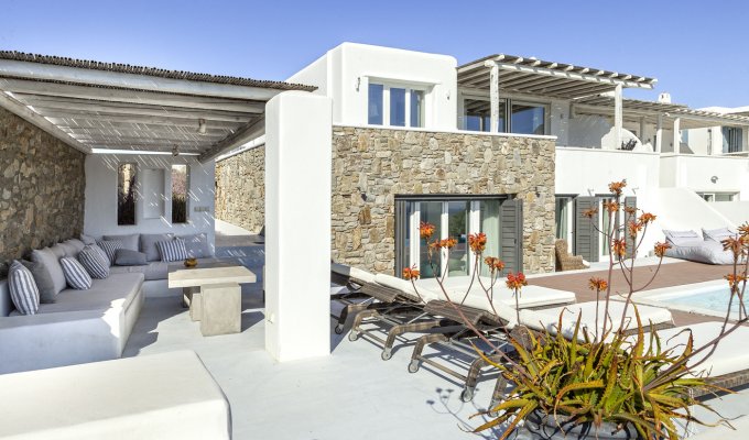 Grece Location Villa Mykonos vue mer avec piscine privée 