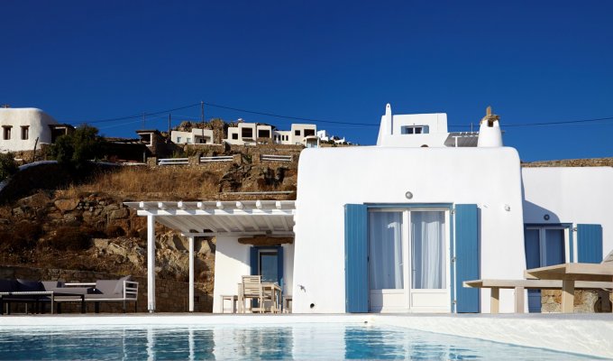 Grece Location Villa Mykonos vue mer avec piscine privée 