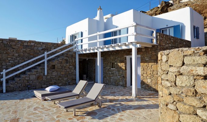 Grece Location Villa Mykonos vue mer avec piscine privée 