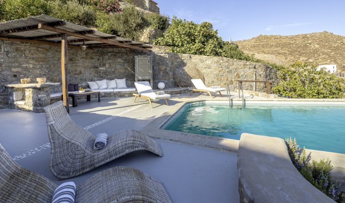 Grece Location Villa Mykonos vue mer avec piscine privée 