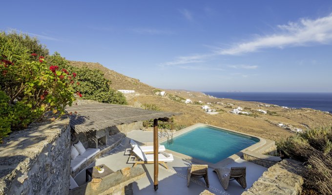 Grece Location Villa Mykonos vue mer avec piscine privée 