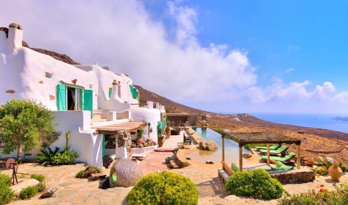 Grece Location Villa Mykonos vue mer avec piscine privée