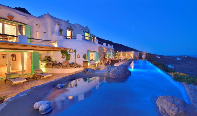 Grece Location Villa Mykonos vue mer avec piscine privée