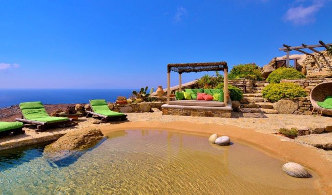 Grece Location Villa Mykonos vue mer avec piscine privée