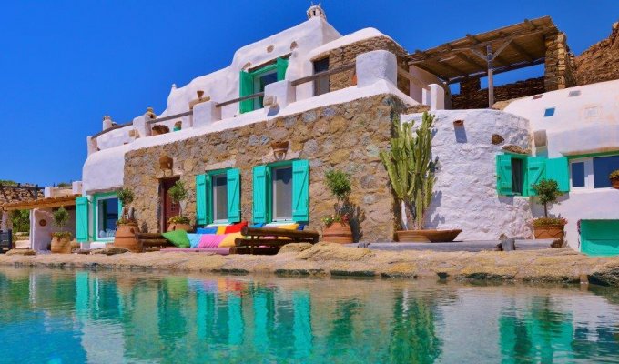 Grece Location Villa Mykonos vue mer avec piscine privée