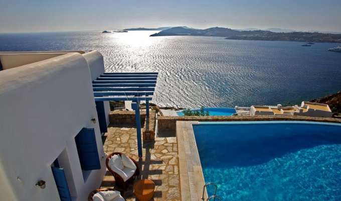 Grece Location Villa Mykonos vue mer avec piscine privée