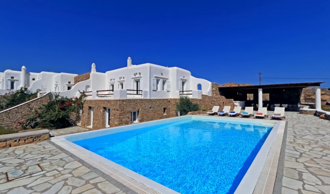 Grece Location Villa Mykonos vue mer avec piscine privée