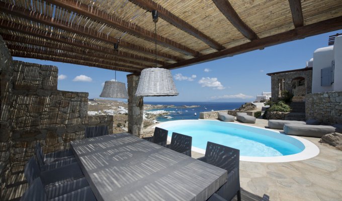 Grece Mykonos Location Villa de luxe vue mer avec piscine privée