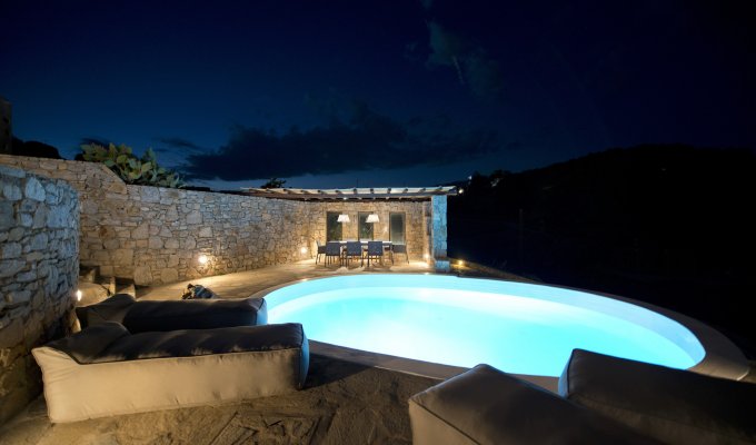 Grece Mykonos Location Villa de luxe vue mer avec piscine privée