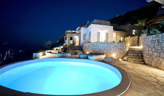 Grece Mykonos Location Villa de luxe vue mer avec piscine privée