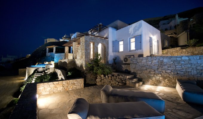 Grece Mykonos Location Villa de luxe vue mer avec piscine privée