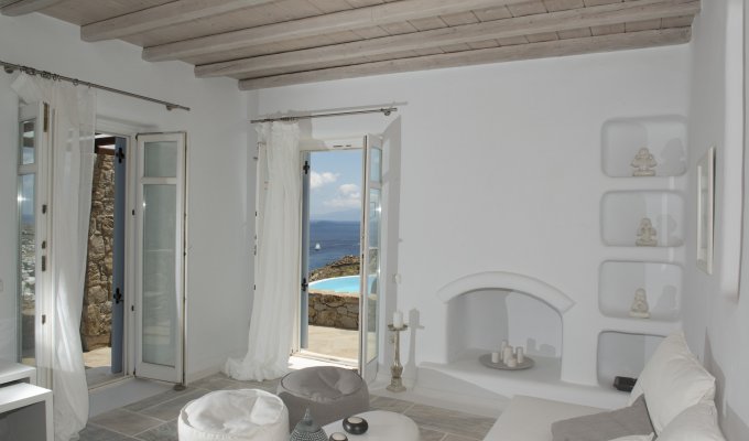 Grece Mykonos Location Villa de luxe vue mer avec piscine privée