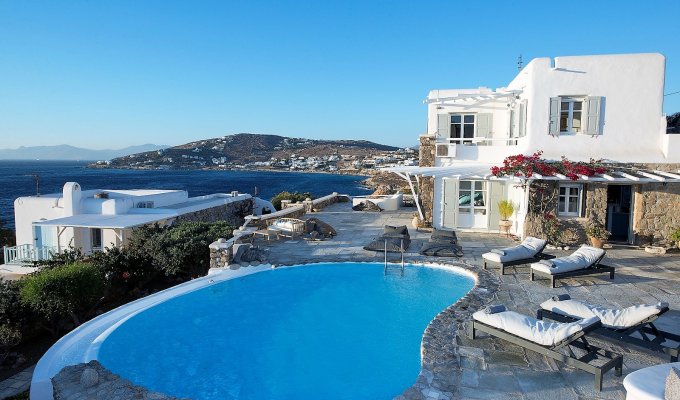 Grece Mykonos Location Villa de luxe avec vue mer et piscine privée