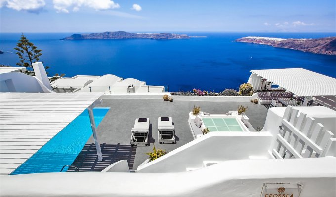 Grece Location Villa de Luxe Santorin vue mer avec piscine privée