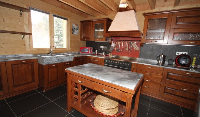 Location Chalet Luxe Serre Chevalier pied des pistes piscine interieure spa