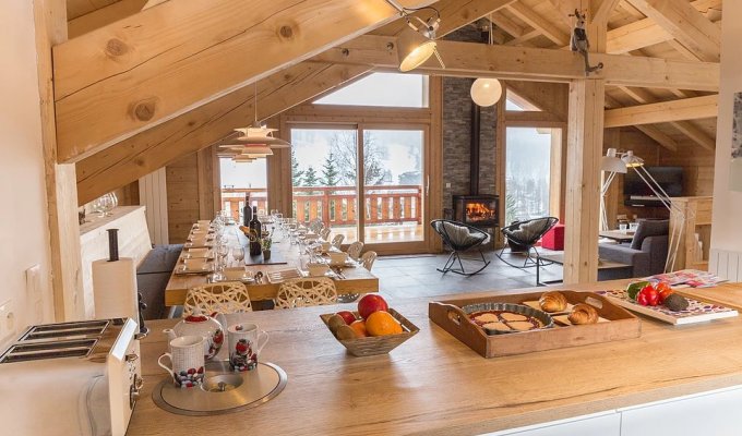 Location Chalet Luxe Montegnevre Pied des pistes Sauna