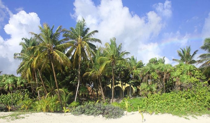 Riviera Maya Location villa Sian Kaan sur la plage de la Réserve de biosphère avec piscine privée et Personnel