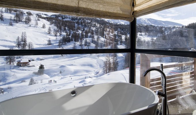 Location Chalet Luxe Vars pied des pistes spa services conciergerie