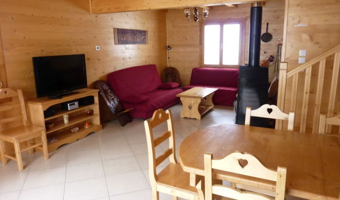 Location Chalet Les Orres pied des pistes vue montagne