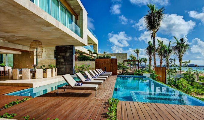 Riviera Maya Location villa à Playa del Carmen Playacar en front de mer avec piscine privée et personnel