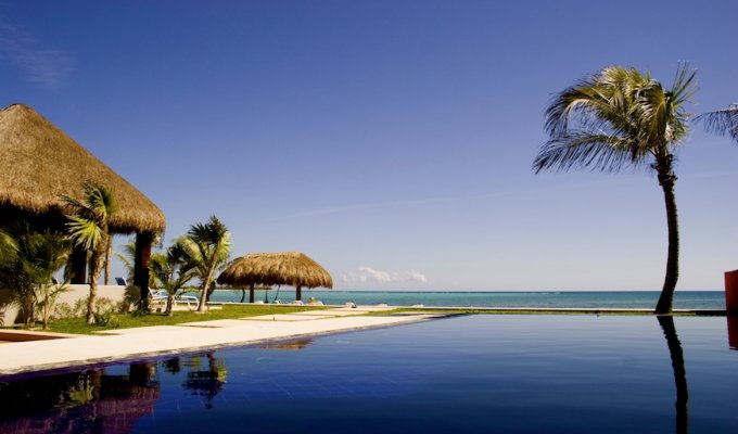 Yucatan - Riviera Maya Location villa de Luxe à Soliman Bay en front de mer avec piscine privée et personnel