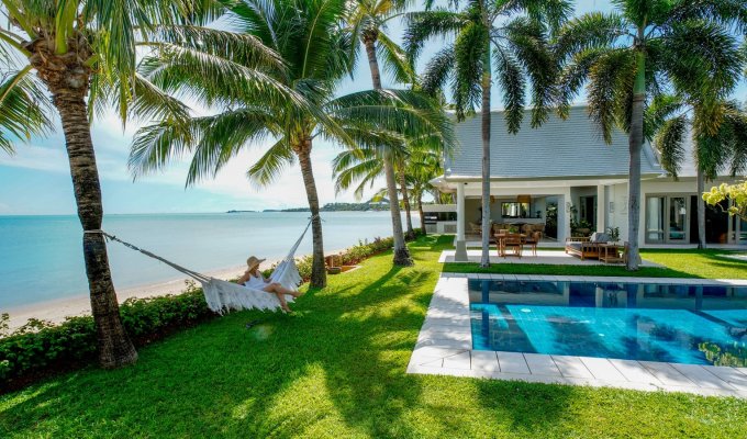 Thailande Location Villa Koh Samui SHA+ en front de mer avec piscine privée et Personnel